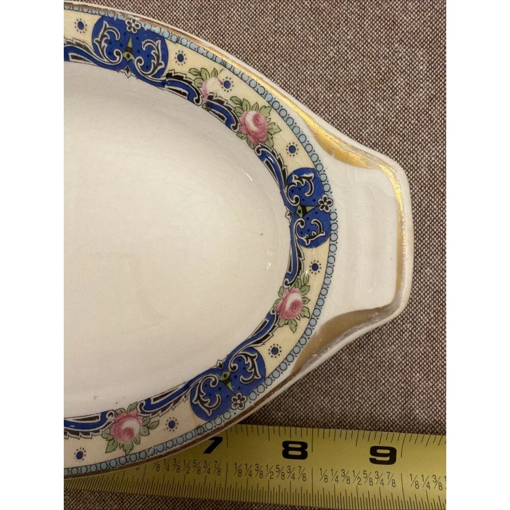 KNOWLES TAYLOR KNOWLES ANTIQUE KT&K S--V CHINA Platter 9” Rare 1912